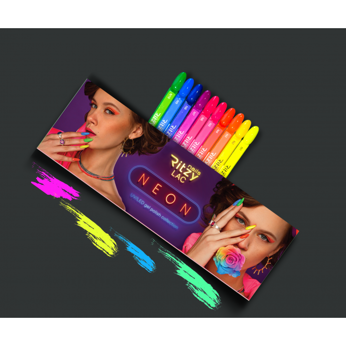 Ritzy Nails Neon Purple Gel Polish ELECTRIC PURPLE N7 9ml UV geelilakka - Image 2