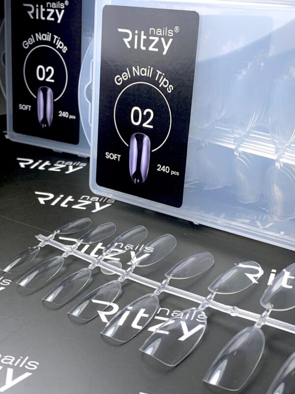 Soft Gel Nail Tips NATURAL OVAL 02