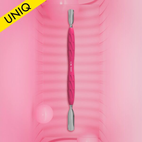 Manicure Pusher Gummy With Silicone Handle UNIQ 10 TYPE 1 (Rounded Wide And Rounded Narrow Pusher) - Image 3