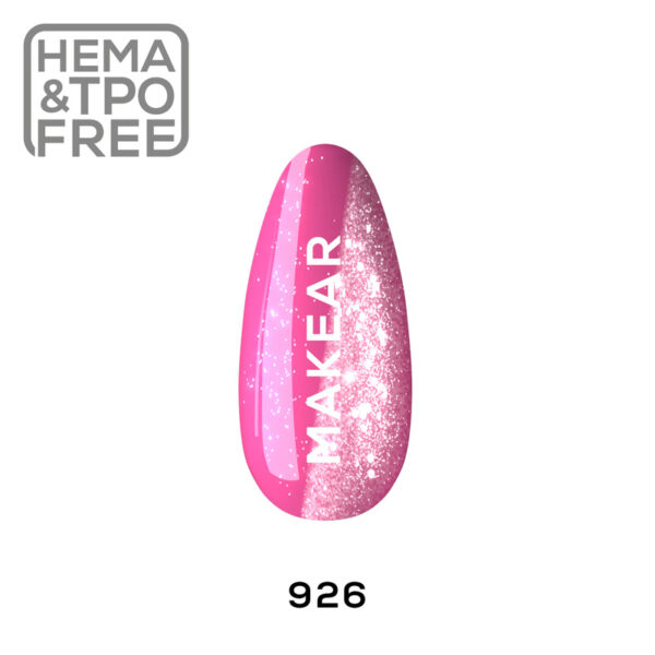 926 Shot Pink - UV Gel Polish Makear  HEMAFREE - Image 2