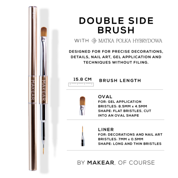 Double-Sided Nail Styling Brush Makear