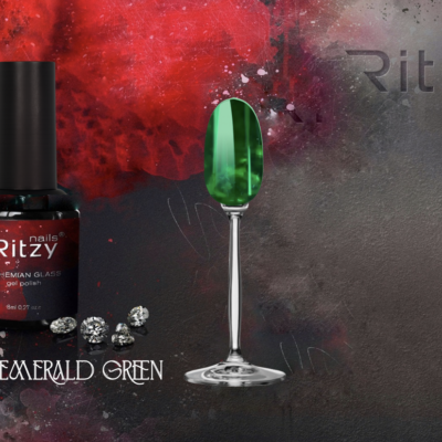BOHEMIAN Glass EMERALD GREEN gel polish (TPO FREE)