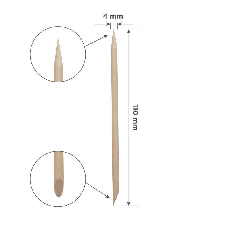Orange sticks 11 cm – STALEKS PRO EXPERT (100 pcs) Staleks Pro - Appelsiinitikut - Image 2
